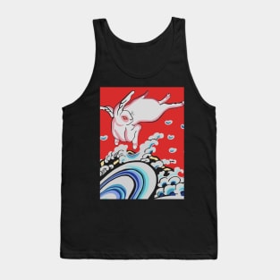 Japanese Edo Era Rabbit Kite Tank Top